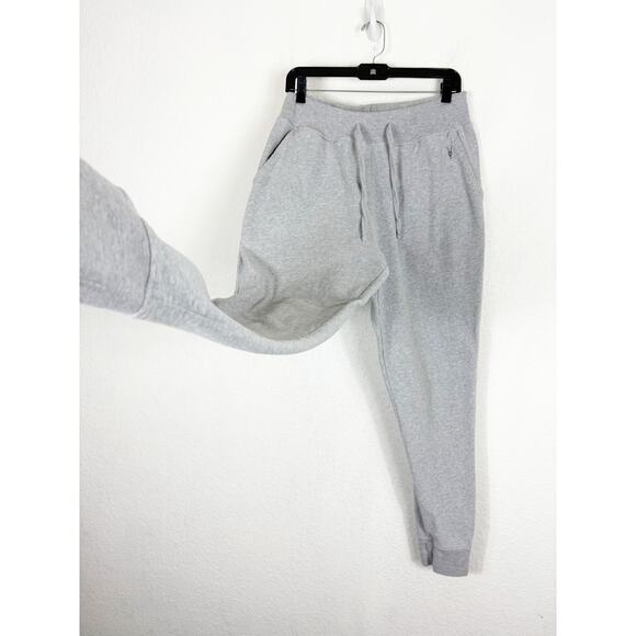 Allsaints Men’s Raven Cuffed Slim Fit Ramskull Sweatpants Medium Heather Gray - Picture 11 of 15